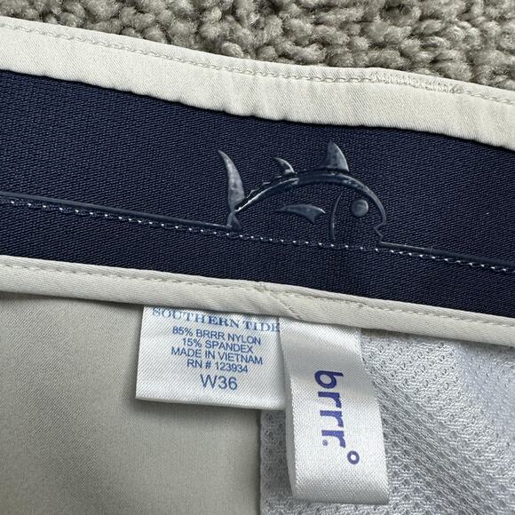 Southern Tide Shorts Mens W36 Gray brrr° Performance Golf Stretch Quick Dry - Picture 9 of 13